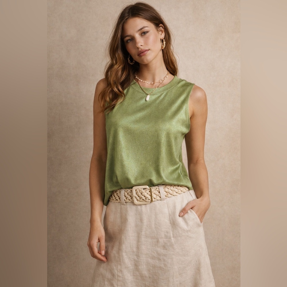Anthropologie Bailey 44 Shimmer Green Sparkly Top Cocktail Festival , XS